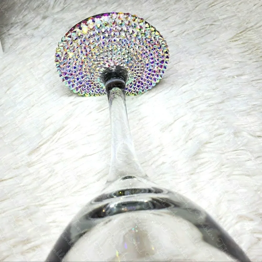 Elegant Rhinestone Wine Glass